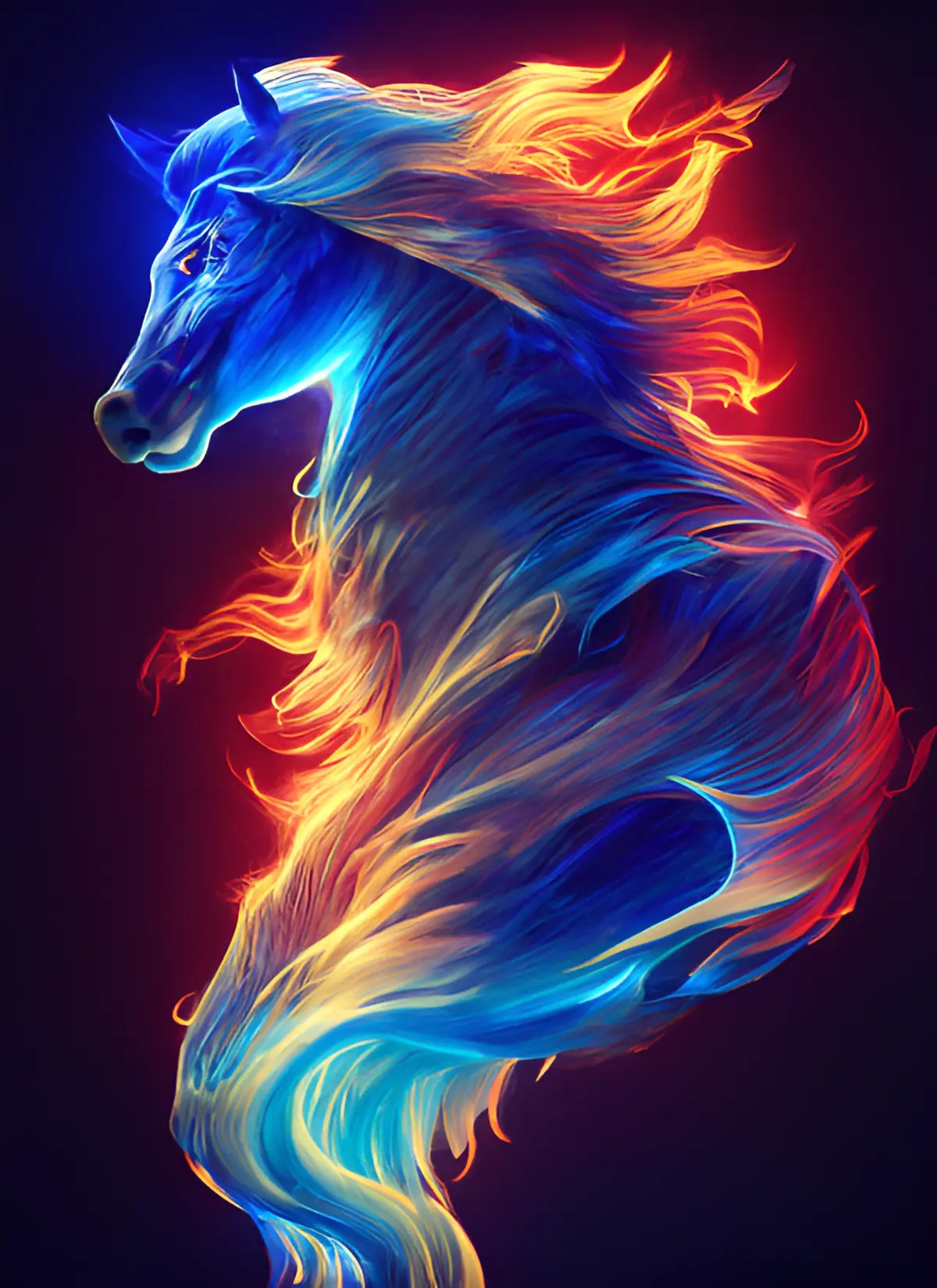 horse fire water